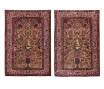 A PAIR OF KIRMAN RUGS, 20TH CENTURY