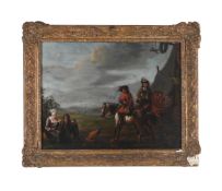 MANNER OF PHILIPS WOUWERMAN (DUTCH 1619-1668), SOLDIERS AND OTHER FIGURES, IN A LANDSCAPE