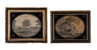 A GROUP OF FOUR EMBROIDERED PICTURES