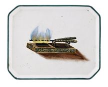 A WEMYSS POTTERY (ROBERT HERON & SON) COMB TRAY, CIRCA 1900