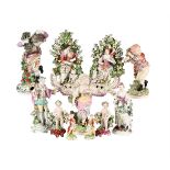 A COLLECTION OF DERBY FIGURES, VARIOUS DATES MOSTLY LATE 18TH CENTURY