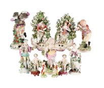 A COLLECTION OF DERBY FIGURES, VARIOUS DATES MOSTLY LATE 18TH CENTURY