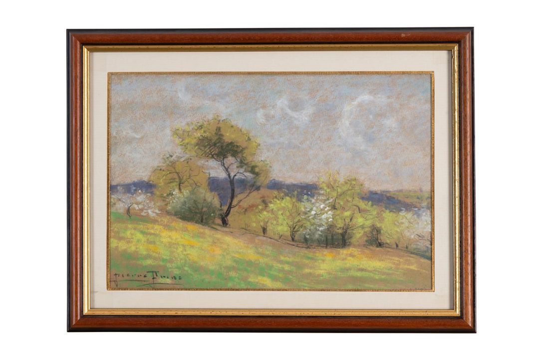 PIERRE PRINS (FRENCH 1838-1913), ARBRES EN FLEUR DANS UNE PRAIRIE - Image 1 of 2