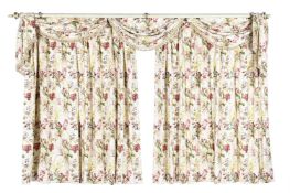 A PAIR OF CURTAINS BY COLEFAX AND FOWLER IN 'CLARISSA' PATTERN, CONTEMPORARY