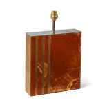 A LACQUER AND METAL TABLE LAMP, SECOND HALF 20TH CENTURY