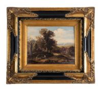 MANNER OF ALFRED VICKERS, A COTTAGE BY A RIVER IN A COUNTRY LANDSCAPE