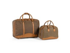 GUCCI, MONOGRAM, A CANVAS TRAVEL AND BOSTON BAG