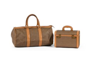 GUCCI, MONOGRAM, A COATED CANVAS VANITY CASE AND TRAVEL BAG