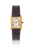 CARTIER, TANK, REF. 1845, AN 18 CARAT GOLD WRISTWATCH