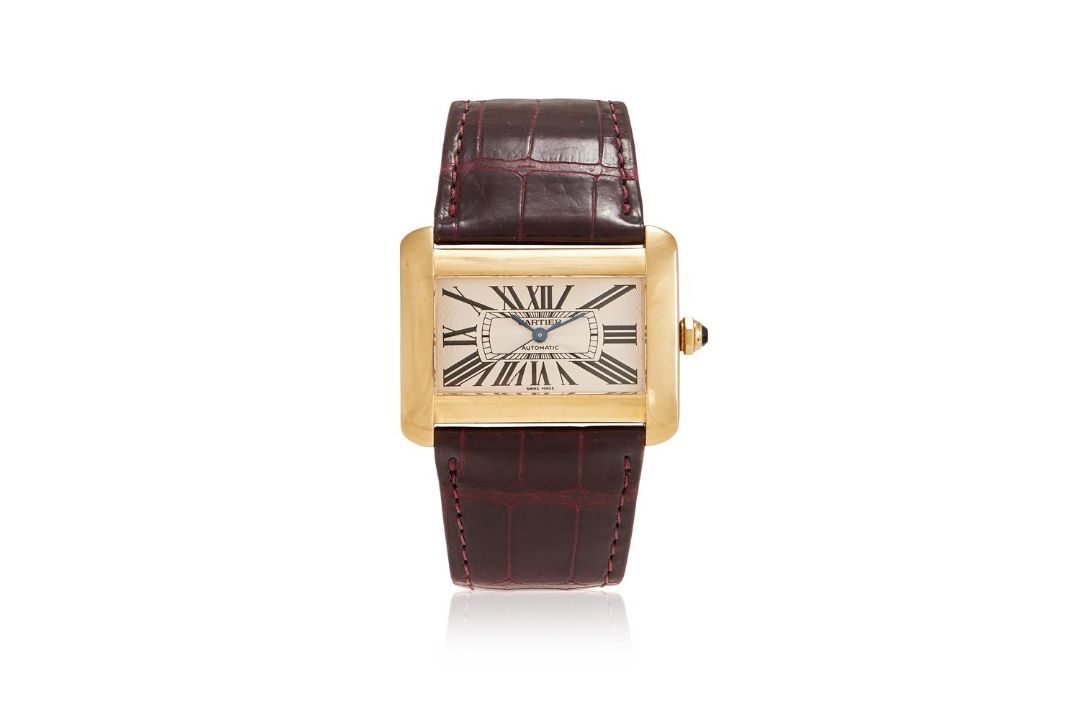 Y CARTIER, DIVAN, REF. 2603, AN 18 CARAT GOLD WRISTWATCH - Image 1 of 2