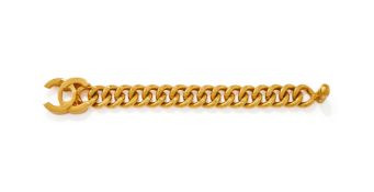 CHANEL, CC TURNLOCK, A GILT BRACELET