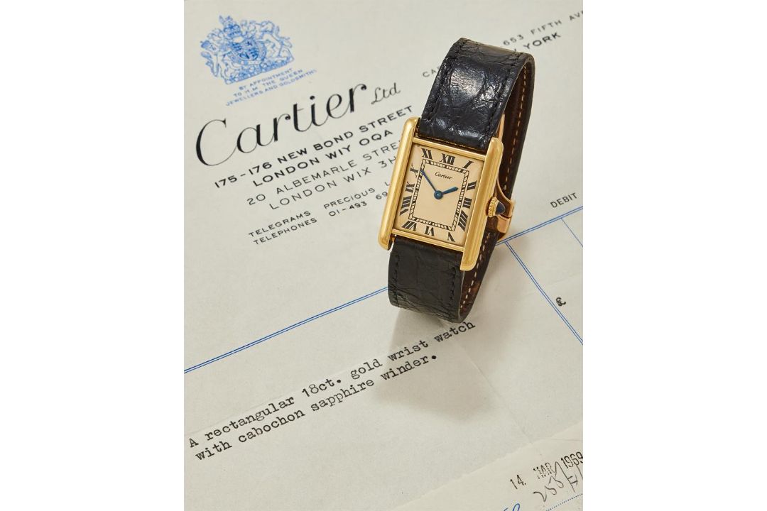 CARTIER, TANK LOUIS, REF. 8038, AN 18 CARAT GOLD WRISTWATCH - Image 1 of 3