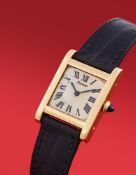 CARTIER, TANK, AN 18 CARAT GOLD WRISTWATCH