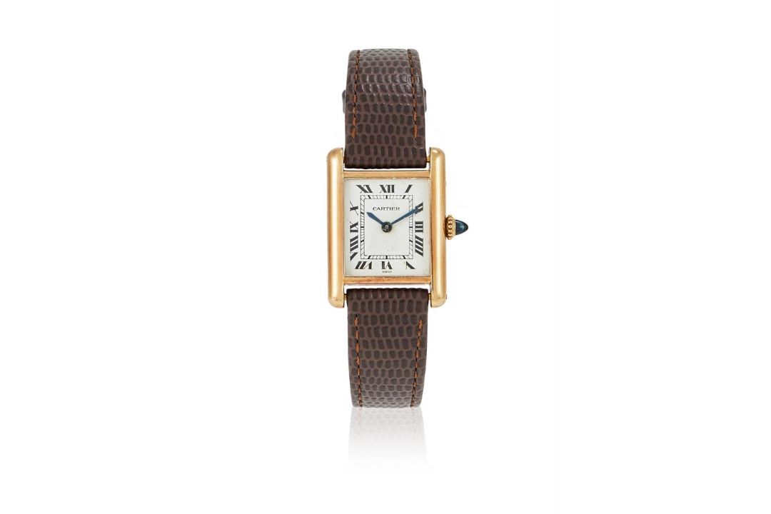 Y CARTIER, TANK, AN 18 CARAT GOLD WRISTWATCH - Image 1 of 2