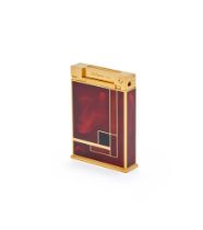S. T. DUPONT, JEROBOAM, A CHINESE LACQUER AND GOLD DUST TABLE LIGHTER
