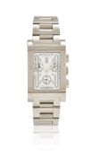BULGARI, RETTANGOLO, REF. RTC 49 S, A STAINLESS STEEL CHRONOGRAPH BRACELET WATCH WITH DATE