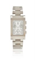 BULGARI, RETTANGOLO, REF. RTC 49 S, A STAINLESS STEEL CHRONOGRAPH BRACELET WATCH WITH DATE