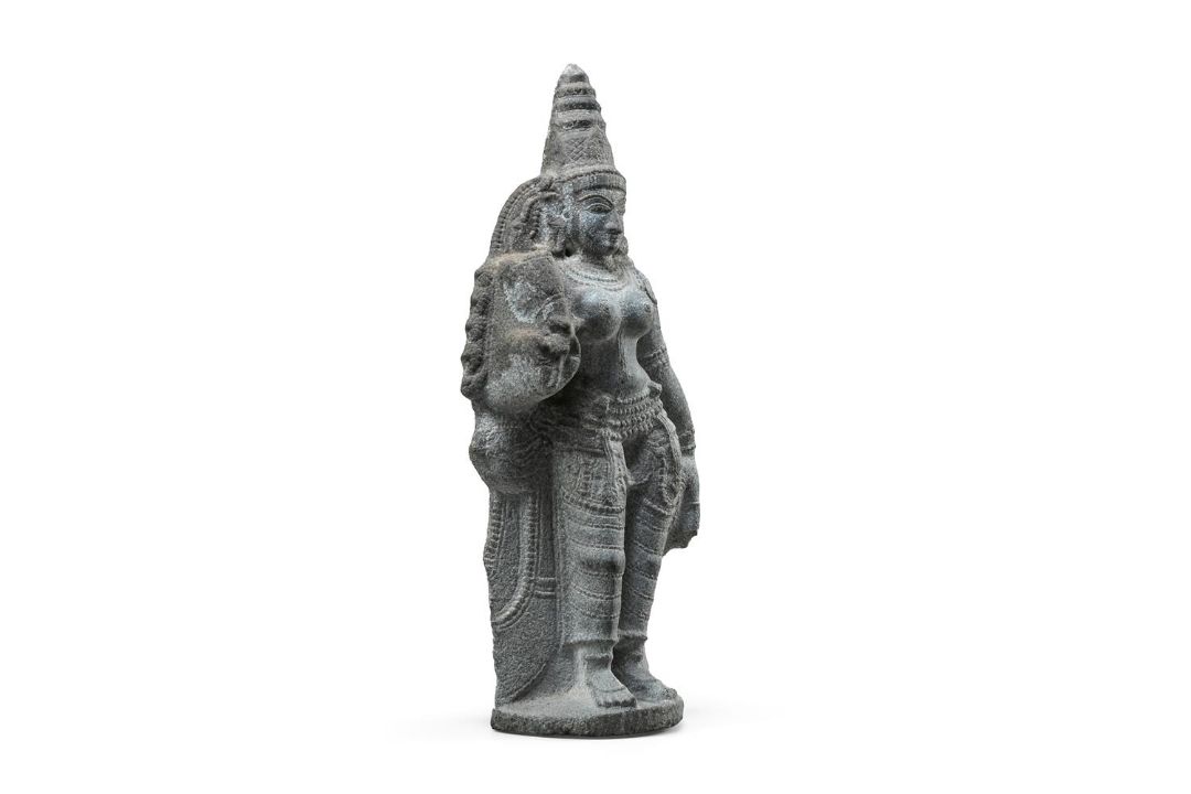 A South Indian Granite Figure of Lakshmi - Image 2 of 4