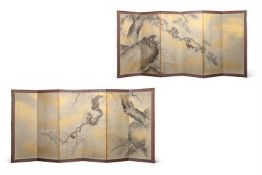 After Mori Sosen: A Pair of Japanese Six-Fold Byobu