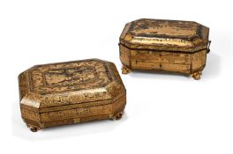 Y A Chinese Cantonese lacquer game box