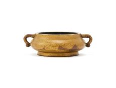 A Chinese gilt-bronze bronze censer