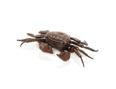 A Japanese Bronze Jizai Okimono in the form of a crab
