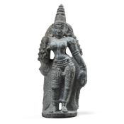 A South Indian Granite Figure of Lakshmi