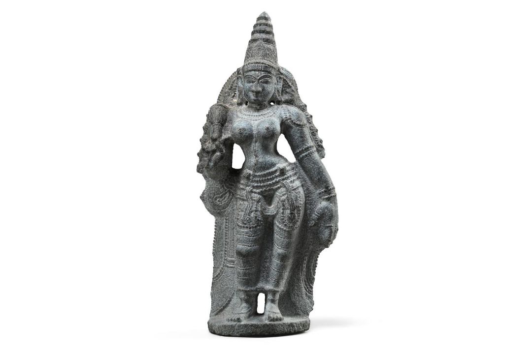 A South Indian Granite Figure of Lakshmi - Image 1 of 4