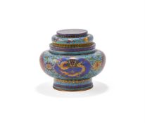 A Chinese cloisonné vase and cover
