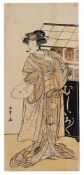 ‡ Katsukawa Shunsho (1726-1792), The actor Segawa Kikunojo III in an onnagata role