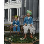 A double portrait of two boys