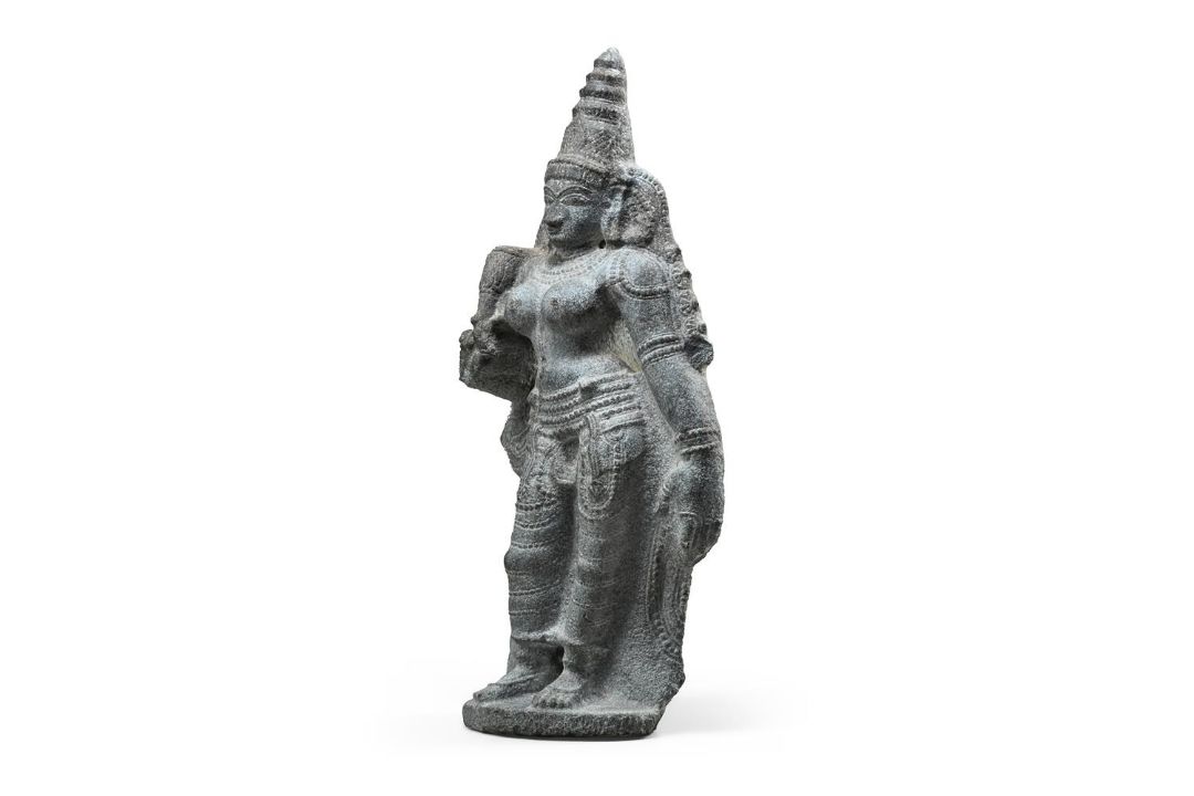 A South Indian Granite Figure of Lakshmi - Image 3 of 4