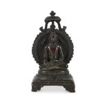 A Pala style bronze figure of Buddha