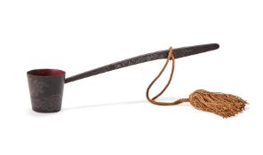 A Japanese Iron Sake Ladle