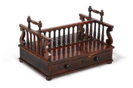 Y A REGENCY ROSEWOOD BOOK TRAY, IN THE MANNER OF GILLOWS, CIRCA 1820
