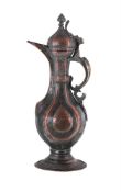 A CENTRAL ASIAN COPPER AND SILVERED CHASED EWER, PROBABLY UZBEKISTAN OR AFGHANISTAN, 19TH CENTURY