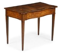 A WALNUT AND INLAID SIDE TABLE, DUTCH, LATE 18TH OR EARLY 19TH CENTURY