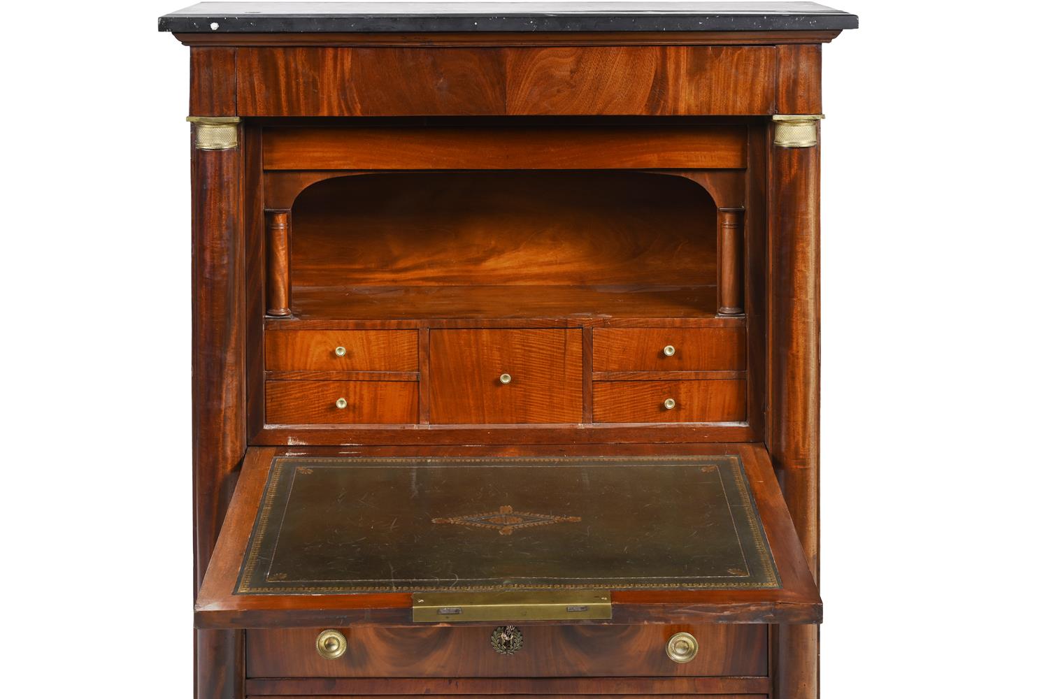 A LOUIS PHILIPPE MAHOGANY GILT METAL MOUNTED SECRETAIRE, MID 19TH CENTURY - Image 3 of 3