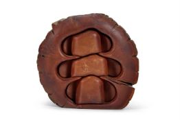 AN AMERICAN CARVED WOOD JEWELLERY BOX, CIRCA 1980