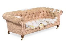 A HOWARD AND SONS CHESTERFIELD SOFA, LATE 19TH CENTURY