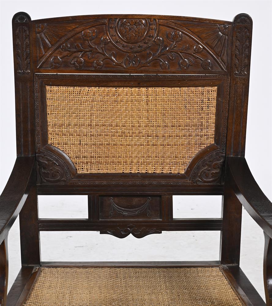 Y A PAIR OF ANGLO-INDIAN HARDWOOD, POSSIBLY PALMWOOD, AND CANEWORK ARMCHAIRS, CIRCA 1900 - Image 5 of 5