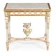 A MARBLE TOPPED GILT AND PAINTED HALL TABLE, IN ITALIAN STYLE, EARLY 20TH CENTURY - Image 2 of 3