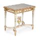 A MARBLE TOPPED GILT AND PAINTED HALL TABLE, IN ITALIAN STYLE, EARLY 20TH CENTURY - Image 1 of 3