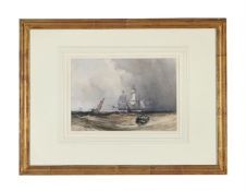 WILLIAM CALLOW (BRITISH 1812 - 1908), SHIPPING OFF THE COAST