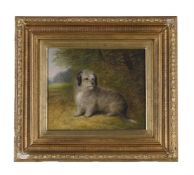 GEORGE MORLEY (BRITISH 1831-1889), A TERRIER IN A LANDSCAPE