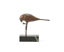 A BRONZE FINIAL IN THE FORM OF A PARROT, 20TH CENTURY