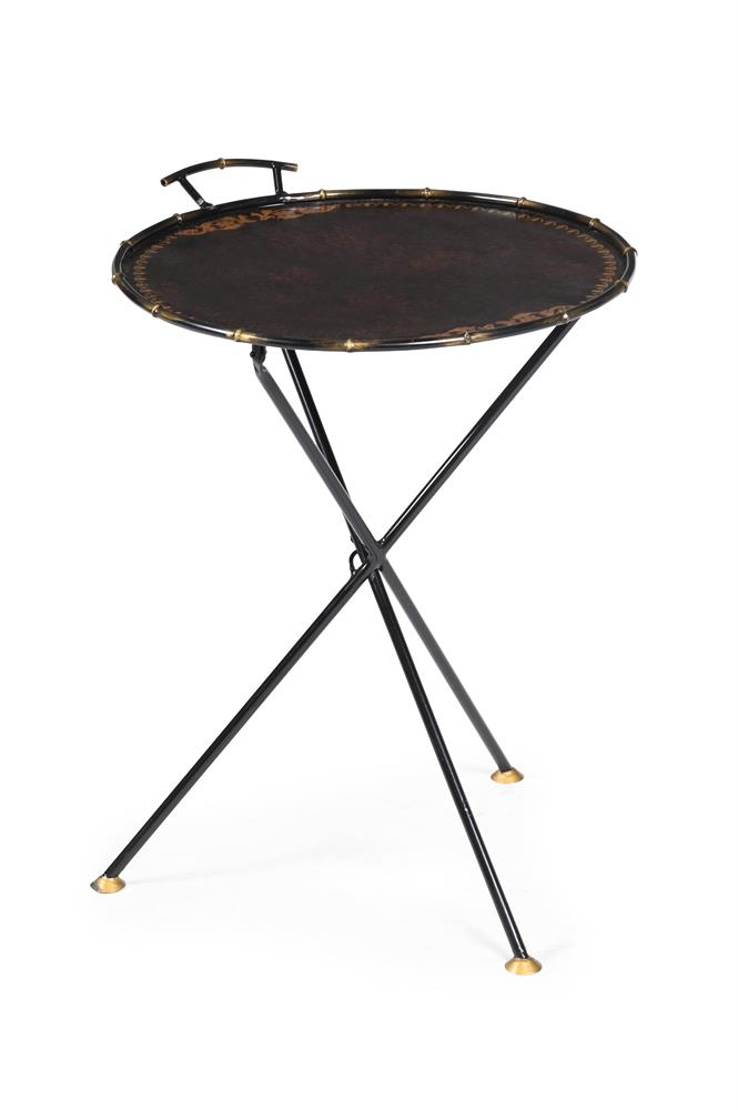 A SIMULATED BAMBOO CIRCULAR FOLDING OCCASIONAL TABLE, BY NINA CAMPBELL, LONDON, 20TH CENTURY