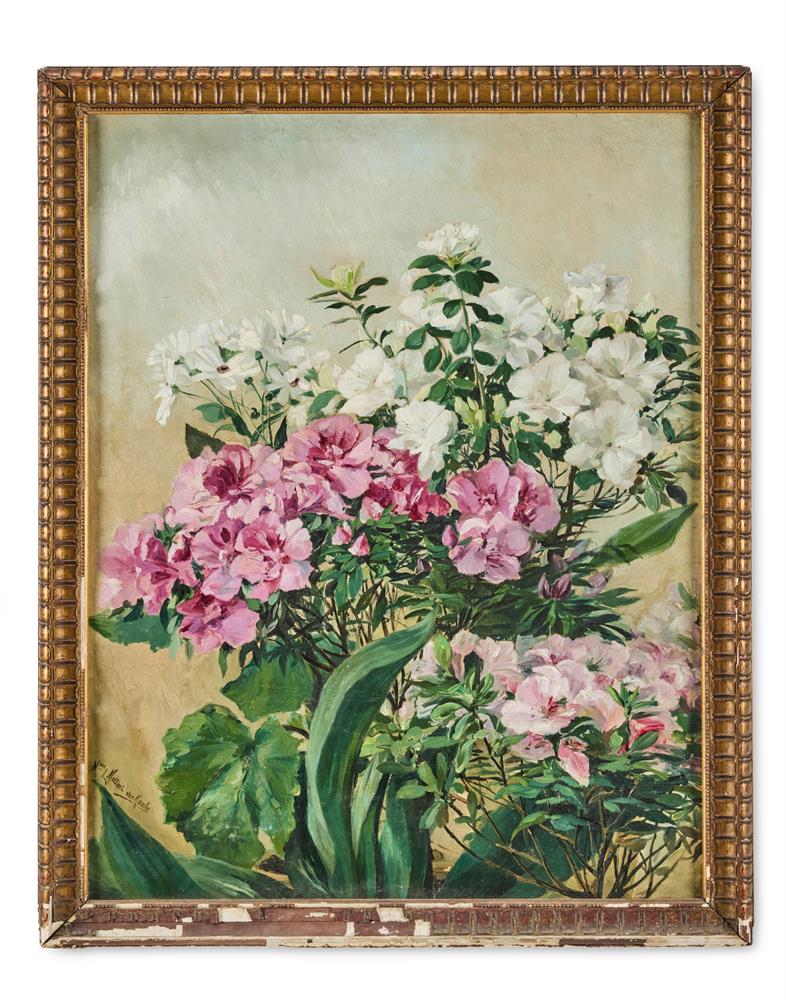 LÉONIE MOTTARD-VAN-MARCKE (BELGIAN 1862 - 1936), STILL LIFE OF FLOWERS