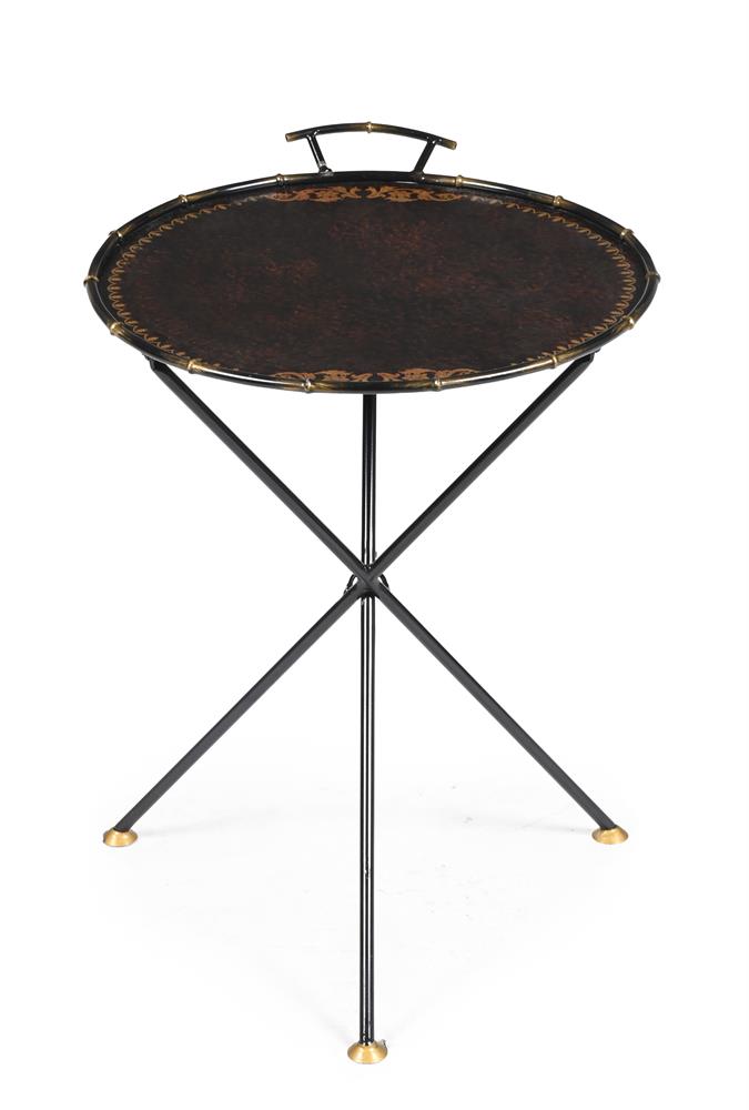 A SIMULATED BAMBOO CIRCULAR FOLDING OCCASIONAL TABLE, BY NINA CAMPBELL, LONDON, 20TH CENTURY - Image 2 of 3