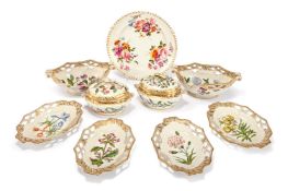 A SELECTION OF DERBY AND ENGLISH PORCELAINS, VARIOUS DATES, LATE 18TH AND EARLY 19TH CENTURY